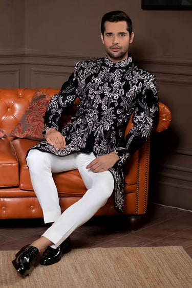 Lycra Onyx Zari Indo-Western