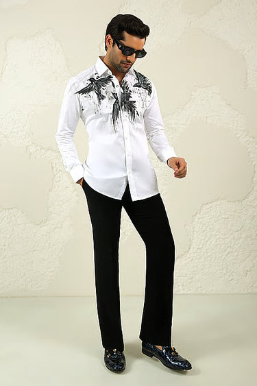 Lycra Handprinted Design Shirt