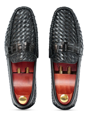 Ross Weaved Loafer Black