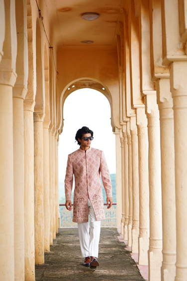 Blush Pink Diamond Indo-Western Set