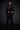 Black Lycra Sequins, Embroidery Japanese Tuxedo Set