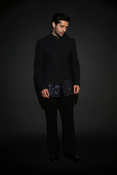 Lycra Onyx Bandhgala