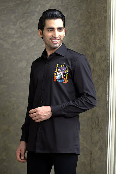 Lycra Hand-Print Shirt