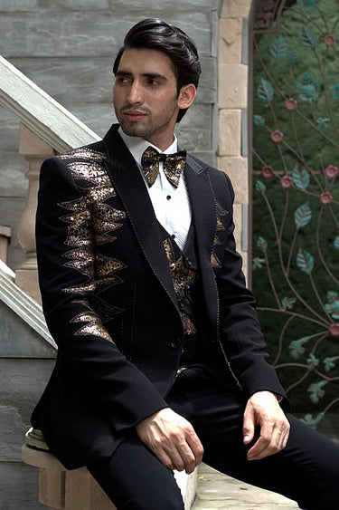 Sequin Embellished Tuxedo