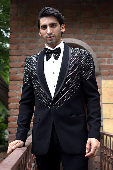 Beaded Black Tuxedo