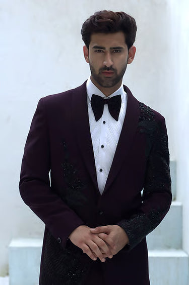 Wine Floral Tuxedo