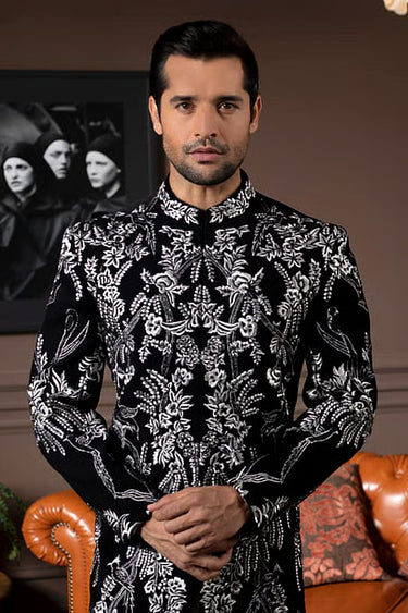 Lycra Onyx Zari Indo-Western