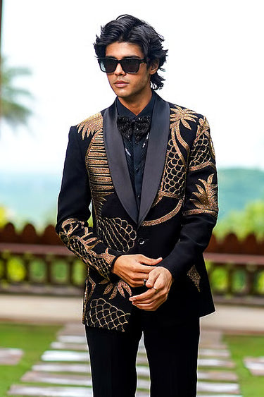 Gold Embellished Tuxedo