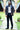 Navy Blue Silver Leaf Motif Tuxedo