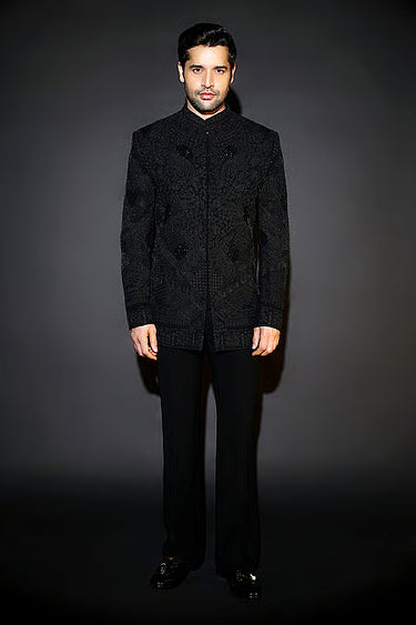 Noir Beaded Bandhgala Set