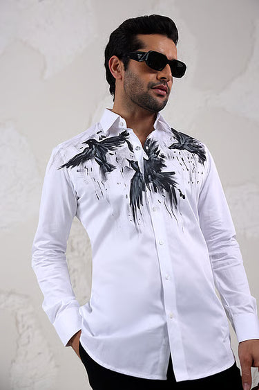 Lycra Handprinted Design Shirt