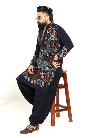 Lycra Premium Ari Work Kurta Set