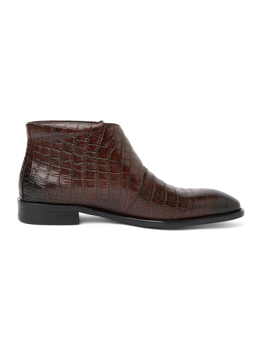 Davidoff Croco Boot  Brown
