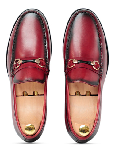 Glen Horsebit Slip On Burgundy