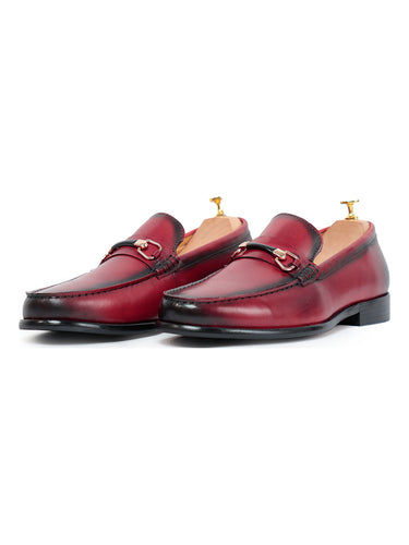 Glen Horsebit Slip On Burgundy