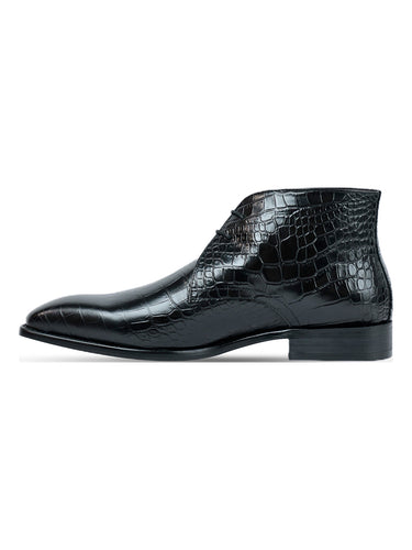 King Black Croco Chukka Boot