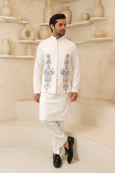 Lycra Ivory Bundi Set