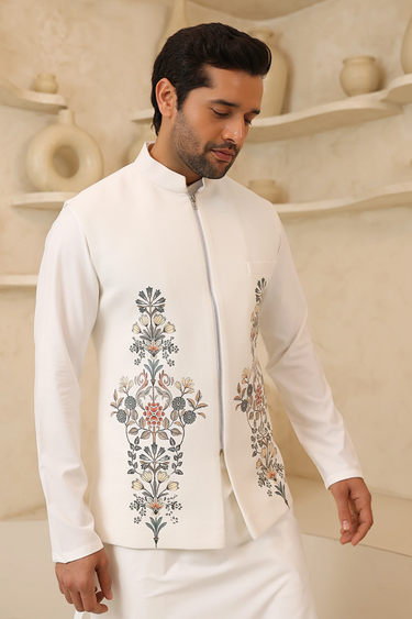 Lycra Ivory Bundi Set
