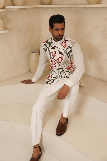 Ethnic Digital Print Bundi Set