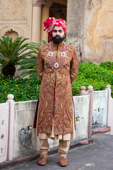 Antique Gold Royale Sherwani