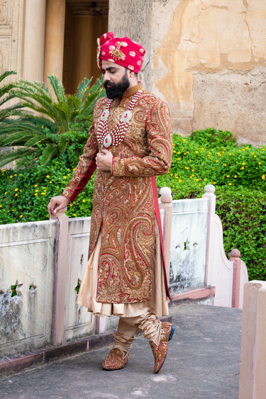 Antique Gold Royale Sherwani