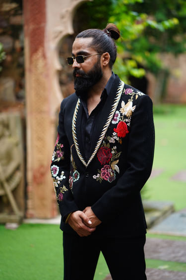 Floral Embroidered Tuxedo