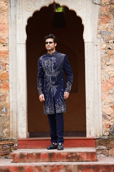 Royal Blue Indo-Western Set