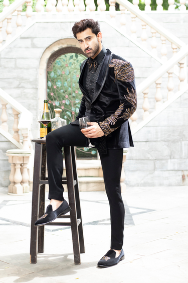 Black Velvet Lion Tuxedo