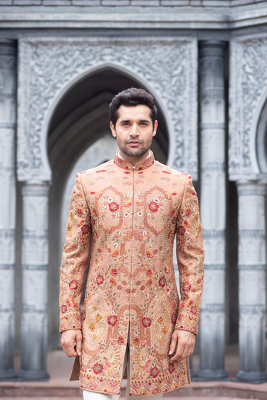 Floral Zardozi Indo-Western Set