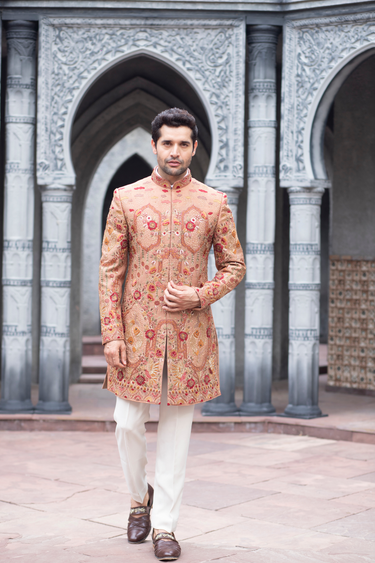 Floral Zardozi Indo-Western Set