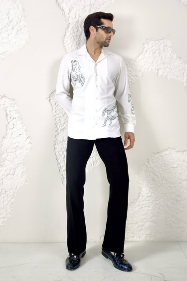 Horse Embroidered Shirt
