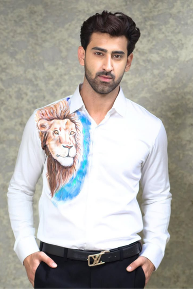 Lion Handprinted Shirt