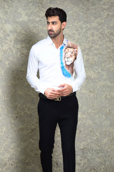 Lion Handprinted Shirt