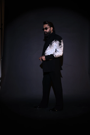 Lycra Chikankari Tuxedo