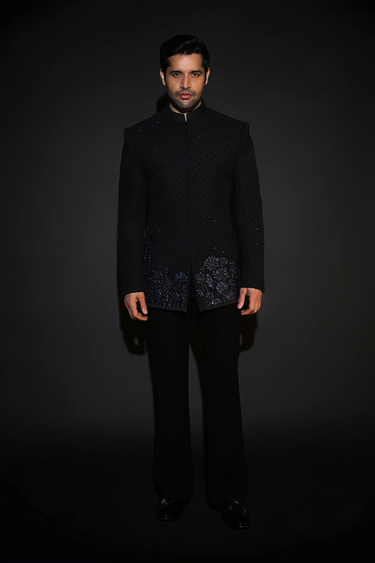 Lycra Onyx Bandhgala