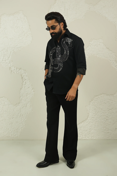 Lycra Handprinted Snake Shirt