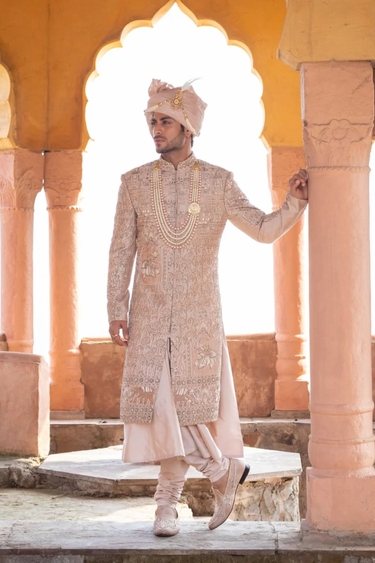Raw Silk Royale Sherwani