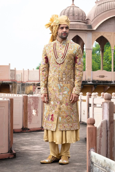 Rajsi Raw Silk Sherwani
