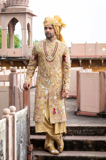 Rajsi Raw Silk Sherwani